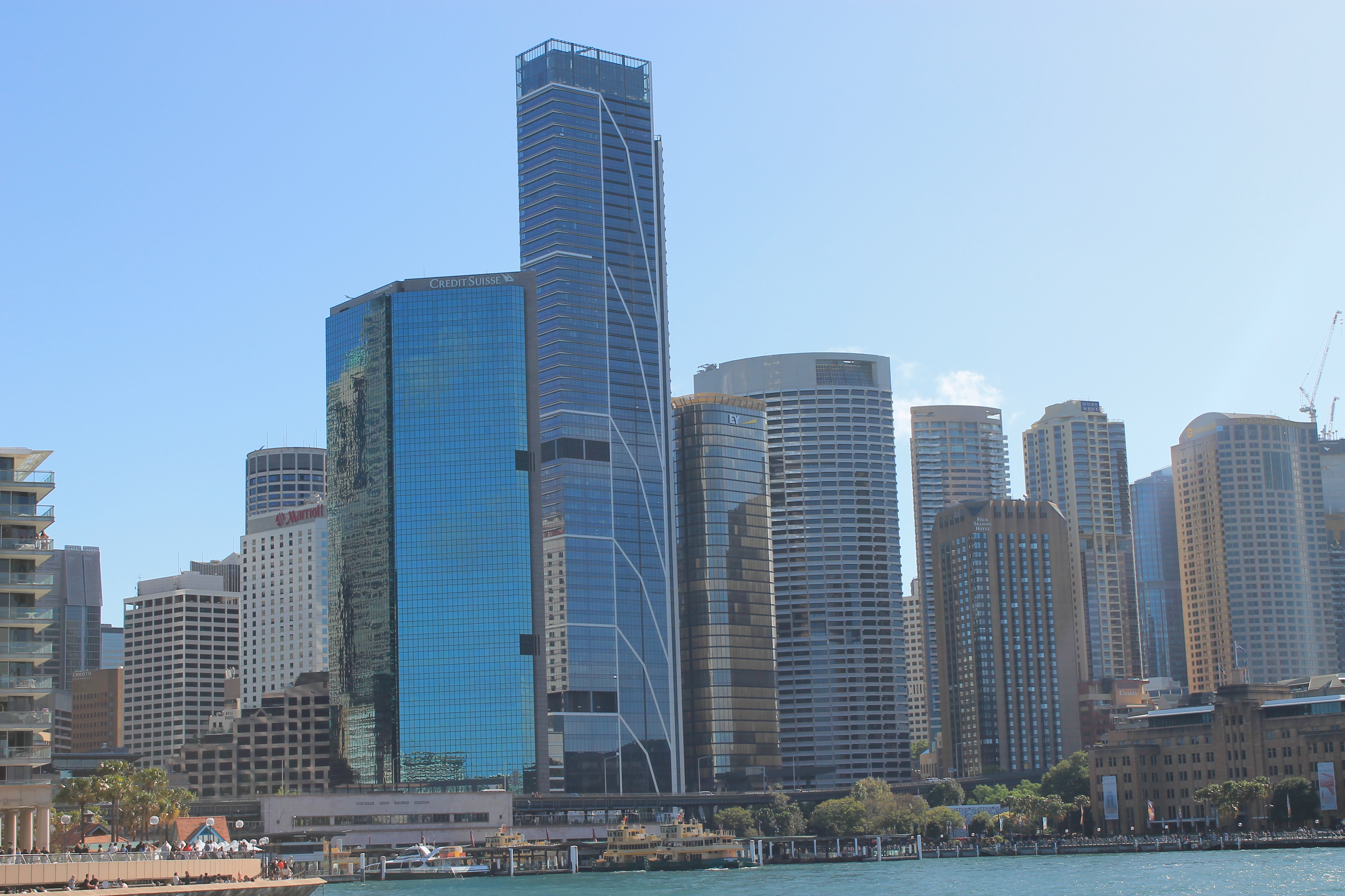 Sydney CBD skyline with the Marriott and Four Seasons